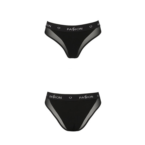 Трусики с прозрачной вставкой Passion PS002 PANTIES S, black