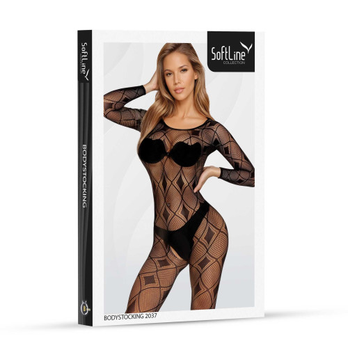 Бодістокінг SoftLine Bodystocking 2037 One Size Black