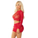 Комплект Leg Avenue Rhinestone Crop Top and Mini Skirt One Size, Red