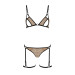 Эротический комплект нижнего белья Passion GABI SET beige XXL/XXXL