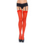 Сексуальні панчохи під підв’язки Leg Avenue Sheer Stockings Red, plus size