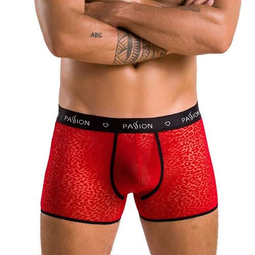 Чоловічі прозорі боксери Passion 046 Short Parker Red S/M