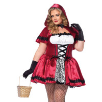 Эротический костюм Красной шапочки Leg Avenue Gothic Red Riding Hood 1X–2X, платье, накидка