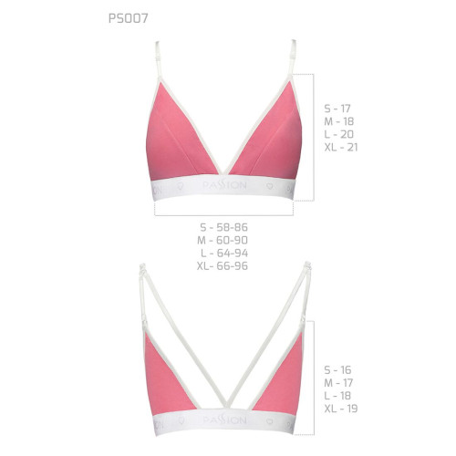 Спортивный топ с двойными бретелями Passion PS007 TOP S, pink