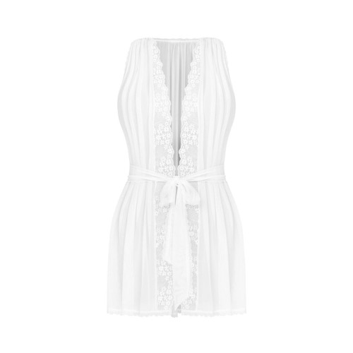 Полупрозрачный пеньюар Obsessive Heavenlly peignoir белый XL/2XL