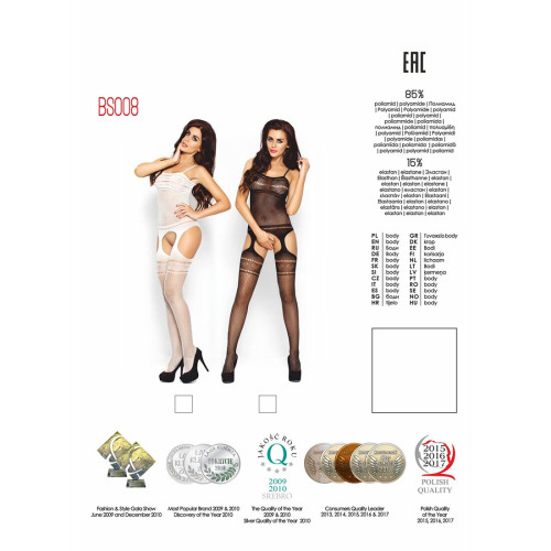 Бодистокинг Passion BS008 S/XL Белый