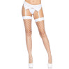 Панчохи у велику сітку Leg Avenue Fence Net Thigh Highs White one size