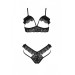 Эротический комплект Passion DOLLY SET, XXL/XXXL, black, с открытыми чашками