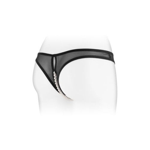 Трусики с жемчугом и доступом Fashion Secret Sophie Черные