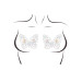 Пэстис-бабочки из кристаллов Leg Avenue Chrysallis nipple sticker, наклейки, светятся в темноте