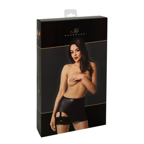 Юбка Noir Handmade F345 Powerwetlook skirt with garter - L