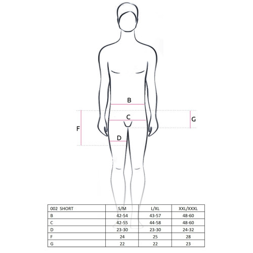Мужские сексуальные шортики Passion 002 SHORT XXL/XXXL Черные