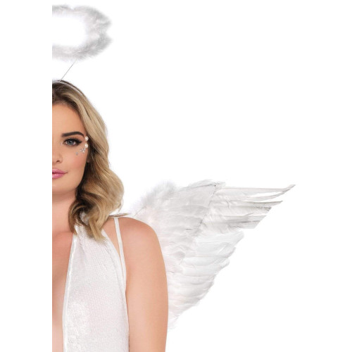 Крылья ангела Leg Avenue Marabou Feather Angel Wings, настоящие перья