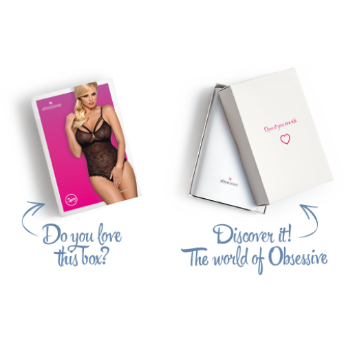 Кружевное боди с доступом 818-TED-1 teddy черное S/M