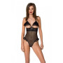 Эротическое боди Passion DOLLY BODY, S/M, black, с открытыми чашками