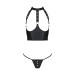 Комплект білизни з відкритими грудьми Passion GENEVIA SET WITH OPEN BRA black L/XL