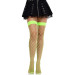 Чулки в крупную сетку Leg Avenue Fence Net Thigh Highs Neon Green, one size