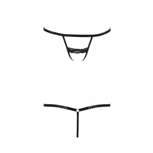 Трусики стрепы Passion Exclusive Shelly Thong black XXL/XXXL