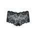 Мереживні трусики-шортики Obsessive Idillia shorties black L/XL