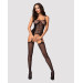 Бодистокинг Obsessive Bodystocking G314 имитация корсета и корсетной шнуровки black S/M/L