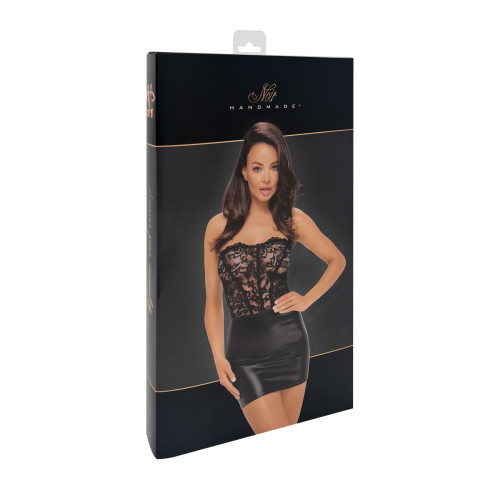 Платье Noir Handmade F300 Solace, S, кружево, корсетный верх, шнуровка сзади, юбка мини под латекс