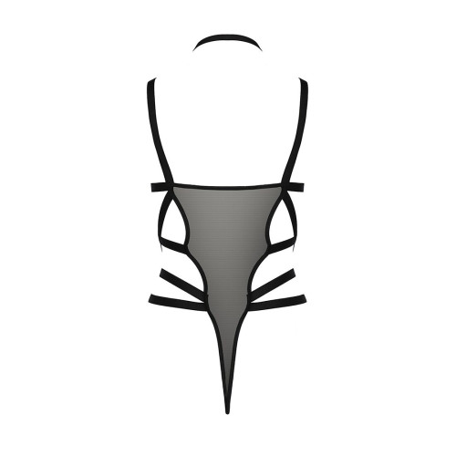 Боди монокини Passion HAGAR BODY Черное S/M