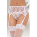 Пояс для чулок и трусики Softline Garterbelt 3311 Белые S/M