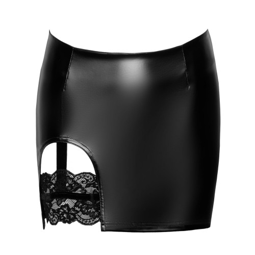 Юбка Noir Handmade F345 Powerwetlook skirt with garter - M