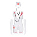 Еротичний костюм медсестри Obsessive Emergency dress білий S/M