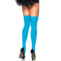 Плотные неоновые чулки Leg Avenue Nylon Thigh Highs Neon Blue one size