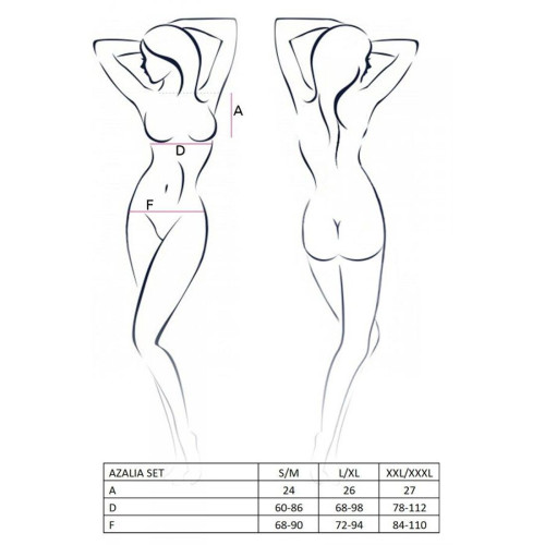 Еротичний комплект Passion AZALIA SET black L/XL