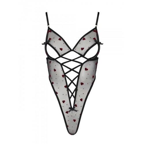 Еротичний боді з малюнком Passion LOVELIA BODY black L/XL