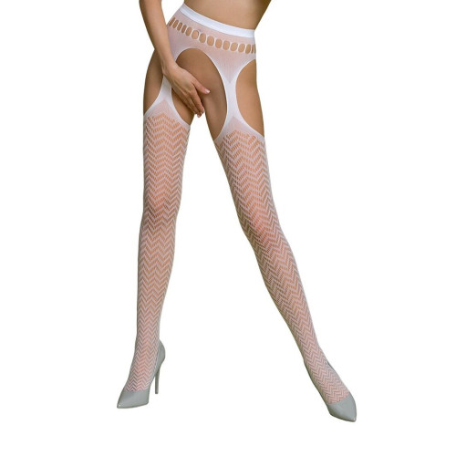 Эротические колготки-бодистокинг Passion ECO S002 white