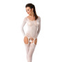 Бодистокинг Passion BS055 Белый S/M/L