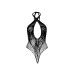 Мереживне тедді Leg Avenue Lace and net halter teddy Black One size