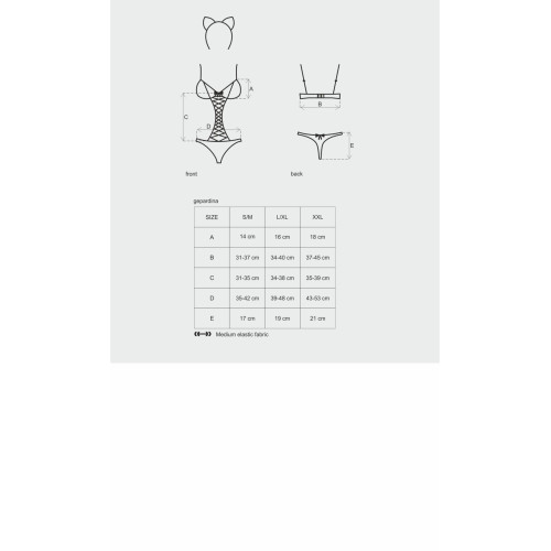 Эротический костюм гепарда Obsessive Gepardina 3 pcs costume черный L/XL