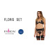 Комплект білизни Passion FLORIS SET Чорний L/XL