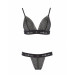 Комплект білизни Passion Exclusive GLAMISS SET black L/XL