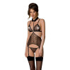 Корсет с открытой грудью Passion DOMINICA CORSET black L/XL