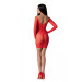 Напівпрозора мінісукня Passion BS101 One Size, red, рукави-мітенки