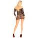 Платье-сетка с сердечками Leg Avenue Heart net mini dress Black, завязки, открытые плечи, One Size
