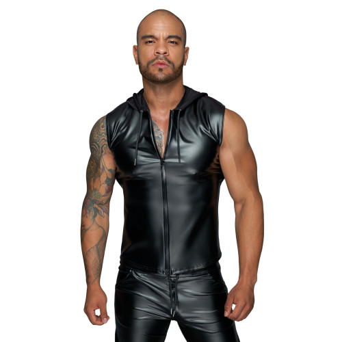 Мужская безрукавка с капюшоном Noir Handmade H062 Hooded Shirt, M, мокрый эффект