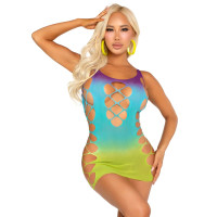 Платье Leg Avenue Seamless Ombre Faux Lace Up Mini Dress One Size Ocean