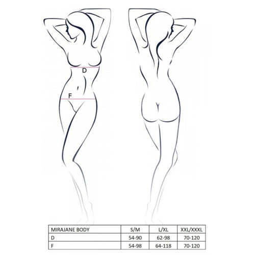 Ажурний боді AZALIA BODY Passion black L/XL