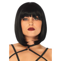 Короткий парик каре с челкой Leg Avenue Short natural bob wig, черный
