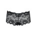 Мереживні трусики-шортики Obsessive Idillia shorties black L/XL