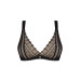Мереживний бюстгальтер із трикутною чашкою Obsessive Estiqua bra, чорний XS/S