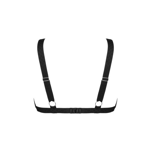 Мереживний бюстгальтер із трикутною чашкою Obsessive Estiqua bra, чорний XS/S