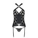 Сітчастий комплект із візерунком Passion Hima Corset black S/M