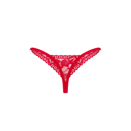 Стринги Obsessive Lacelove thong красные M/L